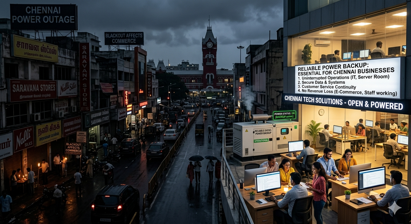 Why Reliable Power Backup is Essential for Businesses in Chennai?