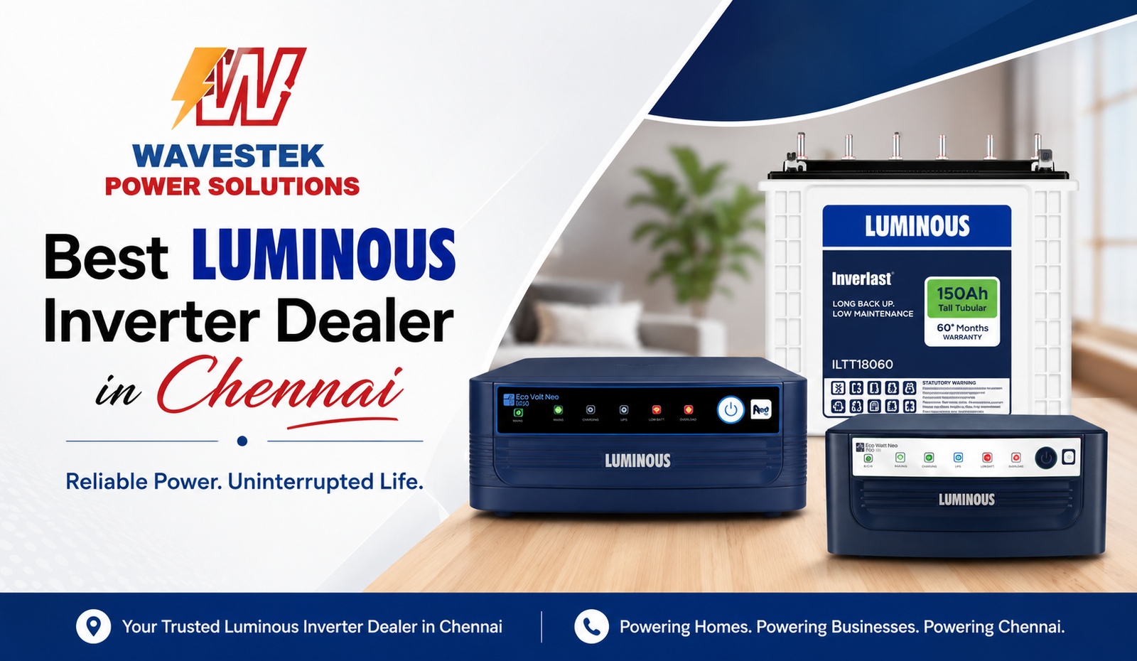 Best Luminous Inverter Dealer in Chennai