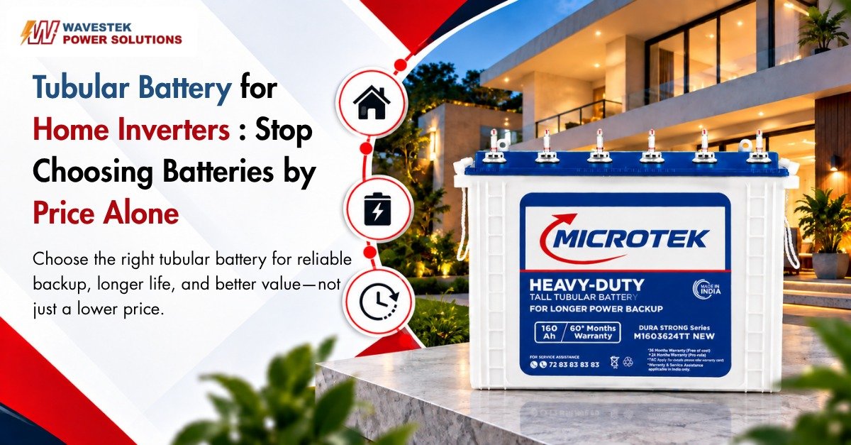 Tubular battery for home inverter